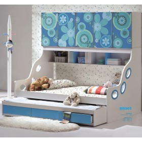 Ocean Blue Kids Trundle Bed